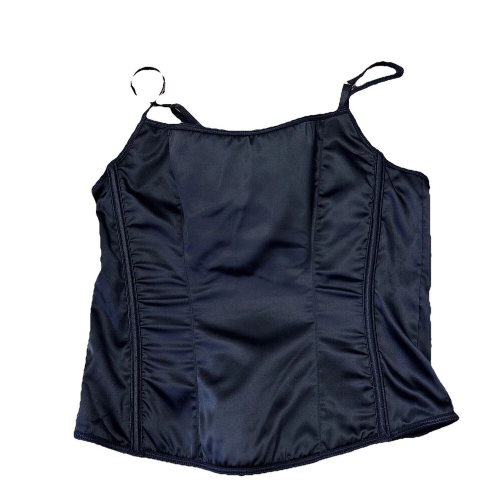 Shape FX Black Corselette Shapewear M Polyester Lycra Adjust Strap